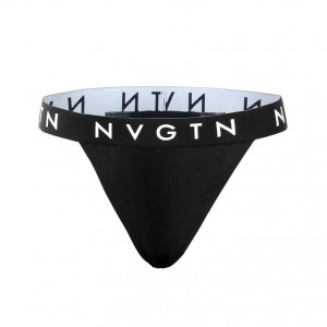 Akcesoria Damskie NVGTN Lifestyle Stringi Czarne | PL825LI