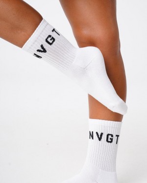 Akcesoria Damskie NVGTN NVGTN Crew Socks Białe | PL033UZ