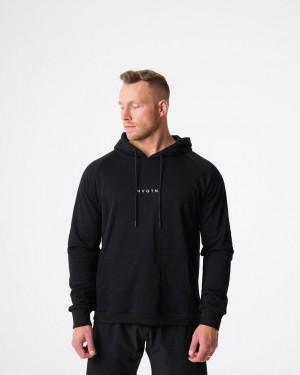 Bluzy Z Kapturem Męskie NVGTN Lounge Czarne | PL747LI