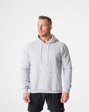 Bluzy Z Kapturem Męskie NVGTN Lounge Szare | PL695LI