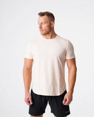 Koszulki Męskie NVGTN Pulse Fitted Tee Białe | PL579UZ