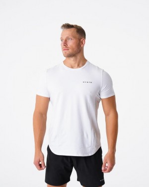 Koszulki Męskie NVGTN Pulse Fitted Tee Białe | PL709UZ