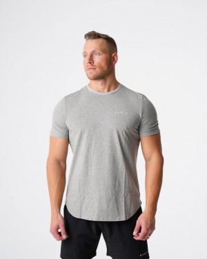 Koszulki Męskie NVGTN Pulse Fitted Tee Szare | PL683UZ