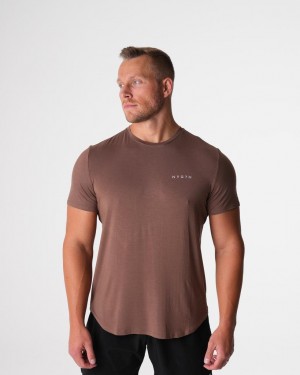 Koszulki Męskie NVGTN Tech Fitted Tee Beżowe | PL813UZ
