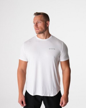 Koszulki Męskie NVGTN Tech Fitted Tee Białe | PL071LI