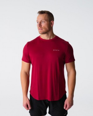 Koszulki Męskie NVGTN Tech Fitted Tee Czerwone | PL761UZ