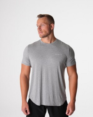 Koszulki Męskie NVGTN Tech Fitted Tee Szare | PL045LI
