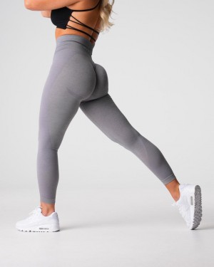 Legginsy Damskie NVGTN Contour 2.0 Seamless Szare | PL324PL