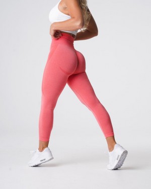 Legginsy Damskie NVGTN Contour Seamless Koralowe | PL506PL