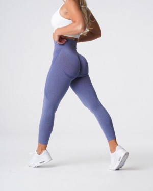 Legginsy Damskie NVGTN Contour Seamless Granatowe | PL792PL