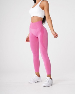 Legginsy Damskie NVGTN Contour Seamless Różowe | PL133EB