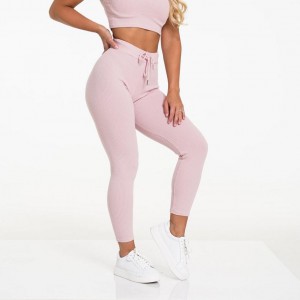 Legginsy Damskie NVGTN Lazy Day Lounge Różowe | PL339QM