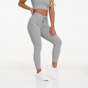 Legginsy Damskie NVGTN Lazy Day Lounge Szare | PL365QM