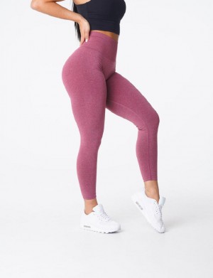 Legginsy Damskie NVGTN NV Seamless Bordowe | PL346IL