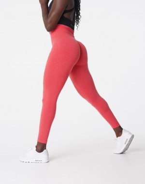 Legginsy Damskie NVGTN NV Seamless Czerwone | PL320IL