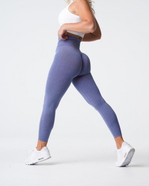 Legginsy Damskie NVGTN NV Seamless Granatowe | PL086IL