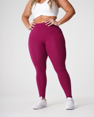 Legginsy Damskie NVGTN Signature 2.0 Bordowe | PL840IL