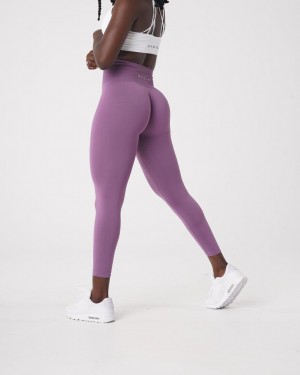 Legginsy Damskie NVGTN Solid Seamless Fioletowe | PL474YX