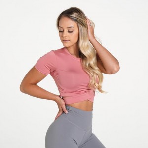 Najfatalniejszy Damskie NVGTN Crossbody Tee Różowe | PL485JP