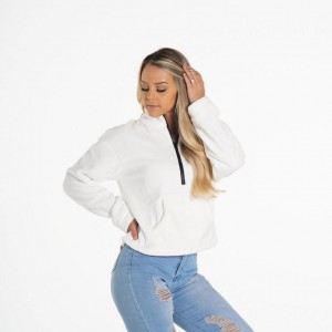 Najfatalniejszy Damskie NVGTN Full Length Teddy Fleece Białe | PL119GS