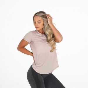 Najfatalniejszy Damskie NVGTN Lavish Tee Beżowe | PL693JP