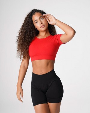 Najfatalniejszy Damskie NVGTN Open Back Tee Jasny Czerwone | PL104MQ