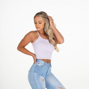 Najfatalniejszy Damskie NVGTN Sweetheart Crop Fioletowe | PL834WN