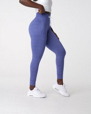 Spodnie Do Biegania Damskie NVGTN Sportowe Fitness Ⅱ Niebieskie | PL770HA