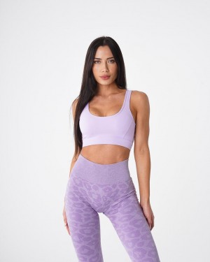 Staniki Sportowe Damskie NVGTN Allure Fioletowe | PL192PJ