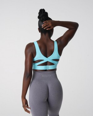 Staniki Sportowe Damskie NVGTN Allure Niebieskie | PL166PJ
