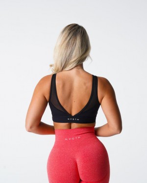 Staniki Sportowe Damskie NVGTN Dream Czarne | PL155NW