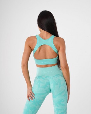 Staniki Sportowe Damskie NVGTN Eclipse Seamless Mięta | PL259NW