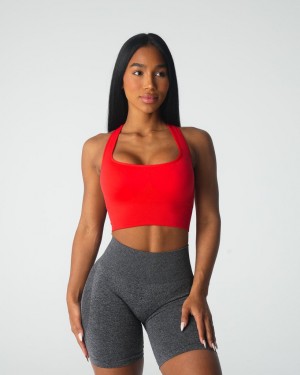Staniki Sportowe Damskie NVGTN Ignite Seamless Jasny Czerwone | PL700PL