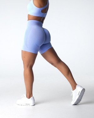 Szorty Damskie NVGTN Contour Seamless Niebieskie | PL715DF