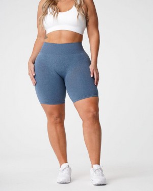 Szorty Damskie NVGTN Pro Seamless Niebieskie | PL768FD