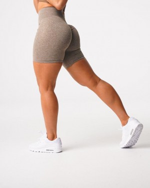 Szorty Damskie NVGTN Scrunch Seamless Beżowe | PL498RV