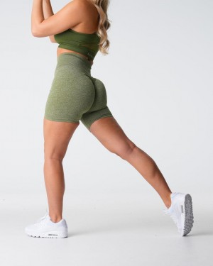 Szorty Damskie NVGTN Scrunch Seamless Oliwkowe | PL602RV