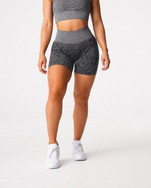Szorty Damskie NVGTN Snakeskin Seamless Czarne | PL196FD