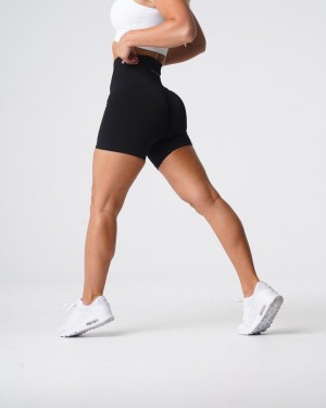 Szorty Damskie NVGTN Solid Seamless Czarne | PL341EB
