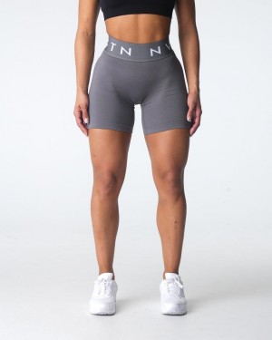 Szorty Damskie NVGTN Sportowe Seamless Szare | PL445EB