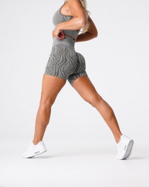 Szorty Damskie NVGTN Zebra Seamless Khaki Zielone | PL523EB